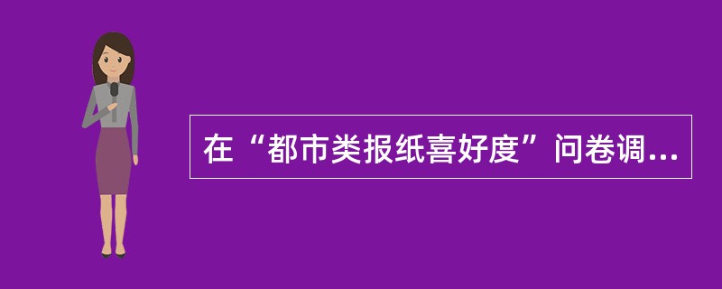 在“都市类报纸喜好度”问卷调查中，下列哪项属于问卷提问项目的核心部分？（）