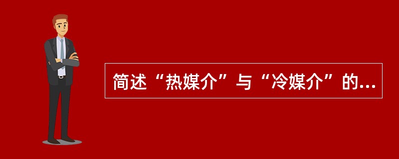 简述“热媒介”与“冷媒介”的含义。