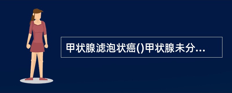 甲状腺滤泡状癌()甲状腺未分化癌()甲状腺腺瘤()甲状腺髓样癌()甲状腺乳头状癌