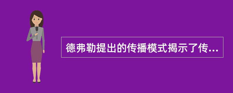 德弗勒提出的传播模式揭示了传播的（）和（）。