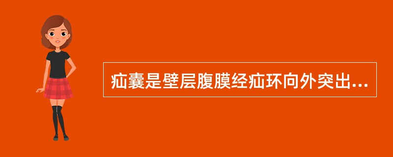 疝囊是壁层腹膜经疝环向外突出形成的囊袋，囊颈是疝囊与腹腔之间的通道。