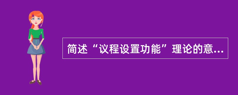 简述“议程设置功能”理论的意义。