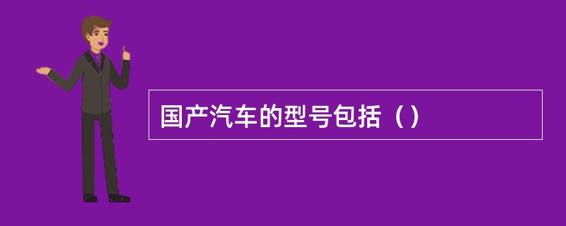 国产汽车的型号包括（）