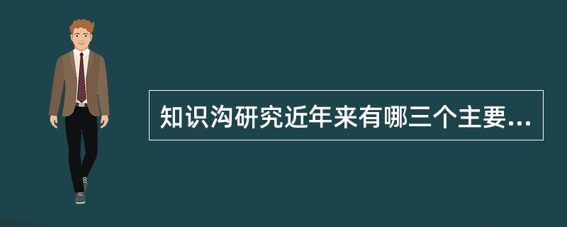 知识沟研究近年来有哪三个主要研究领域，各取得了什么成果？