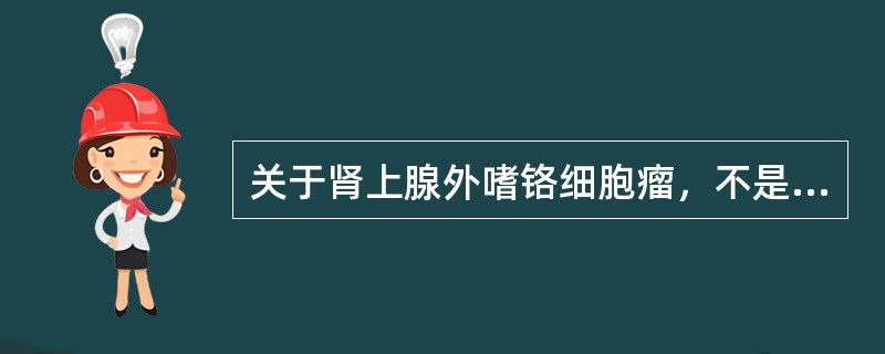 关于肾上腺外嗜铬细胞瘤，不是常见发生部位的是：（）