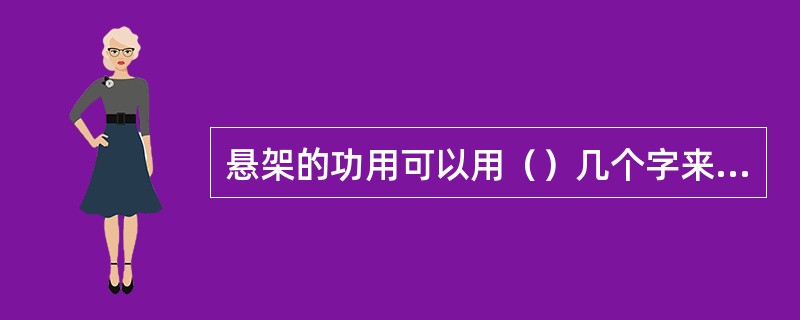 悬架的功用可以用（）几个字来概括。