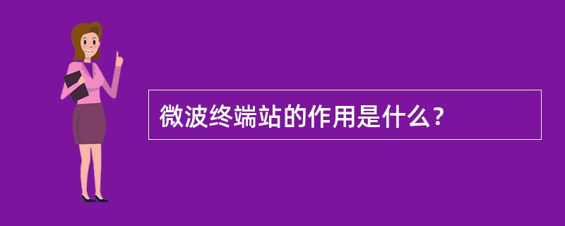 微波终端站的作用是什么？