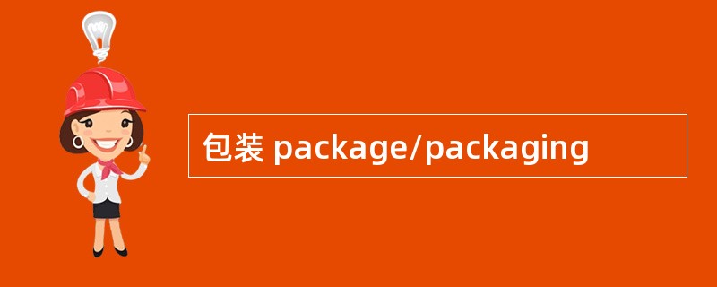 包装 package/packaging