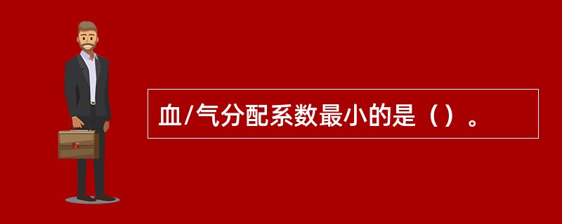 血/气分配系数最小的是（）。