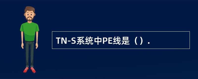 TN-S系统中PE线是（）.