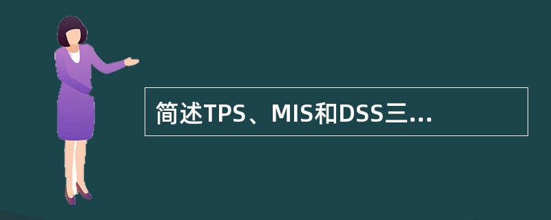 简述TPS、MIS和DSS三者的区别和联系。