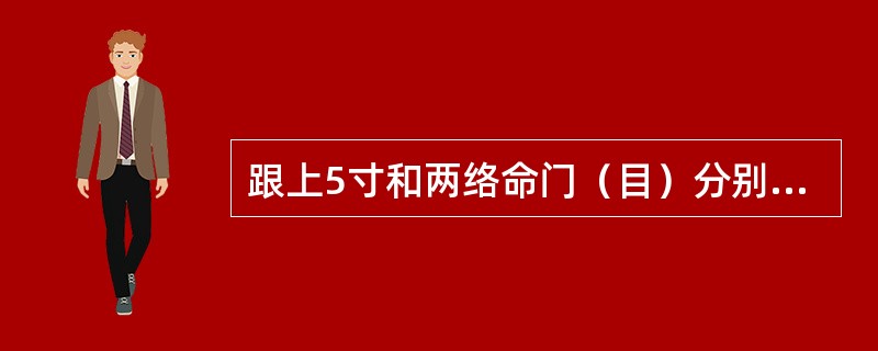 跟上5寸和两络命门（目）分别为（）。