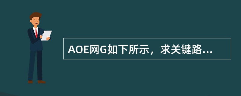 AOE网G如下所示，求关键路径。（要求标明每个顶点的最早发生时间和最迟发生时间，