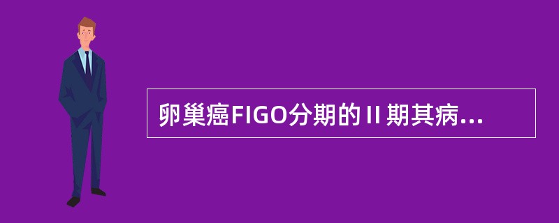 卵巢癌FIGO分期的Ⅱ期其病变范围为（）