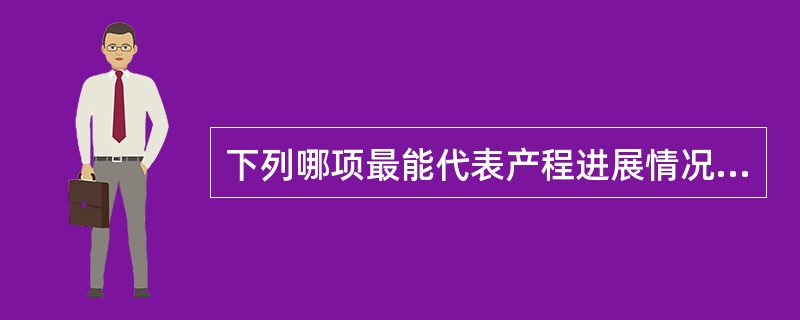 下列哪项最能代表产程进展情况（）。