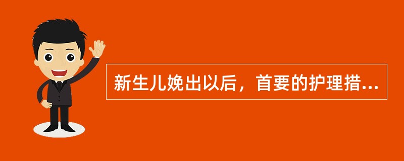 新生儿娩出以后，首要的护理措施是（）。