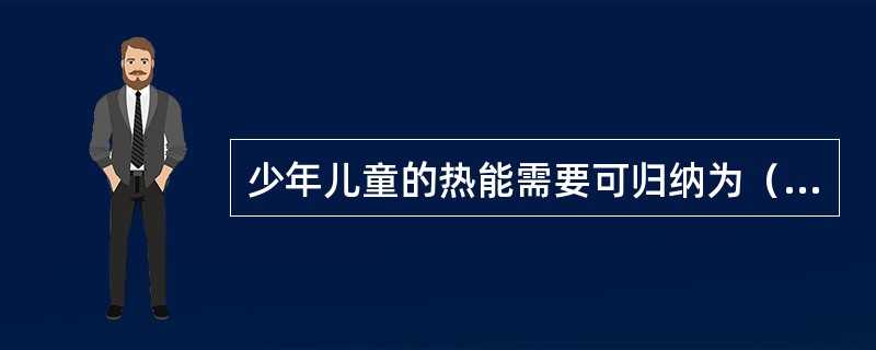 少年儿童的热能需要可归纳为（）、（）、（）、（）、（）等五个方面。
