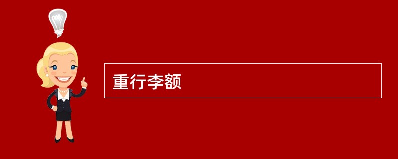 重行李额