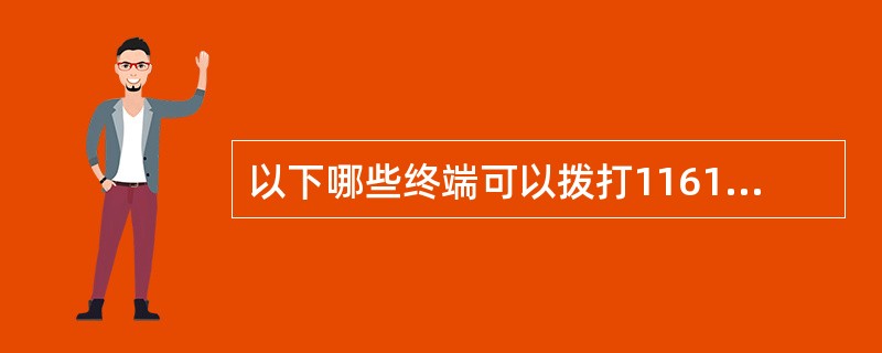 以下哪些终端可以拨打116116接入码（）