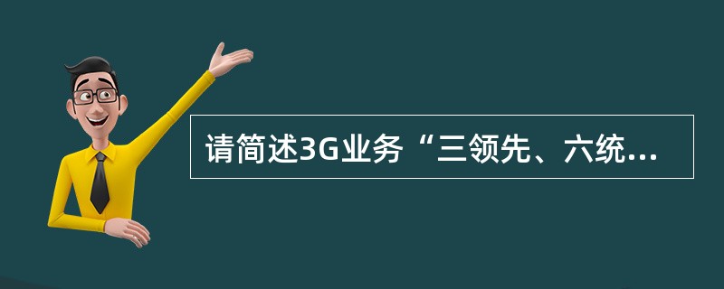 请简述3G业务“三领先、六统一”发展策略