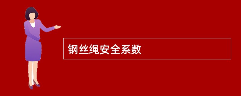 钢丝绳安全系数