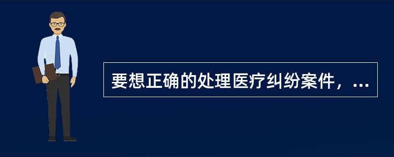 要想正确的处理医疗纠纷案件，首先要调查。