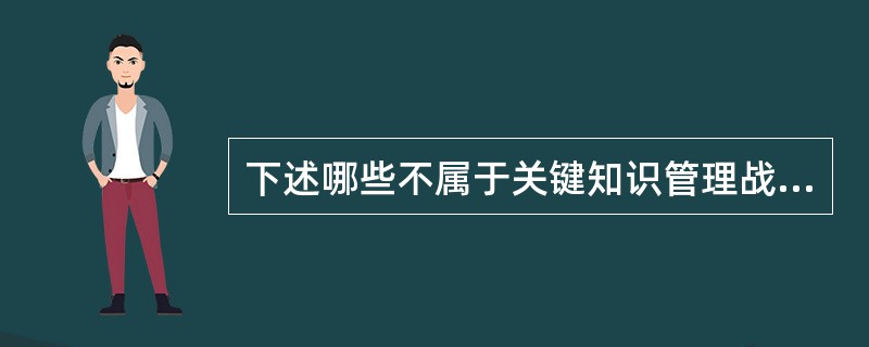 下述哪些不属于关键知识管理战略模式，（）