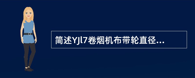 简述YJl7卷烟机布带轮直径制成可调式的作用。