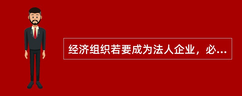 经济组织若要成为法人企业，必须同时具备以下法律特征（）