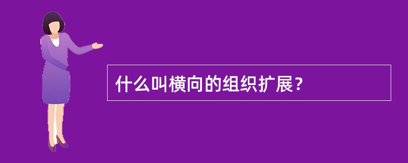 什么叫横向的组织扩展？