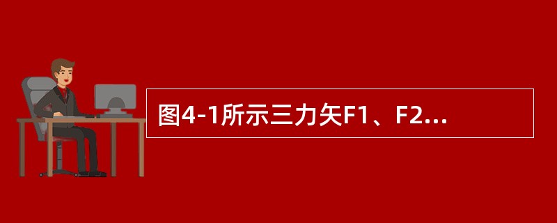 图4-1所示三力矢F1、F2、F3的关系是（）。