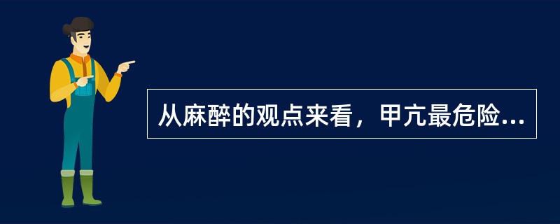 从麻醉的观点来看，甲亢最危险的并发症是（）