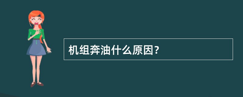 机组奔油什么原因？