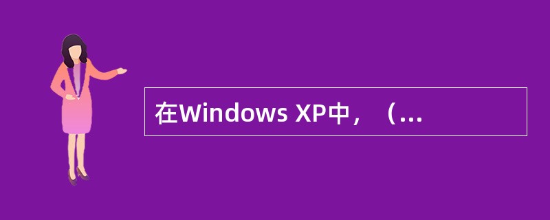 在Windows XP中，（）是一个集成在计算机上的一个设备软件。