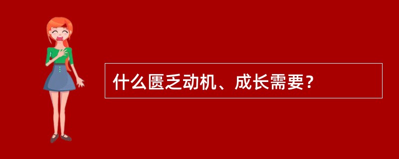 什么匮乏动机、成长需要？