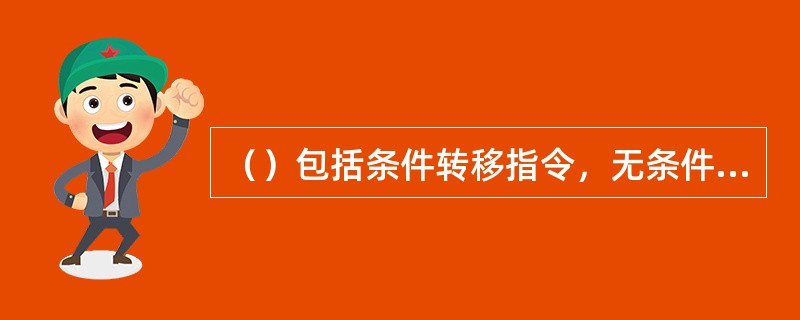 （）包括条件转移指令，无条件转移指令，停止指令和复位指令。