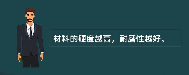 材料的硬度越高，耐磨性越好。