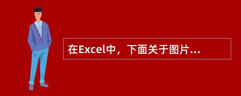 在Excel中，下面关于图片编辑的说法正确的是（）