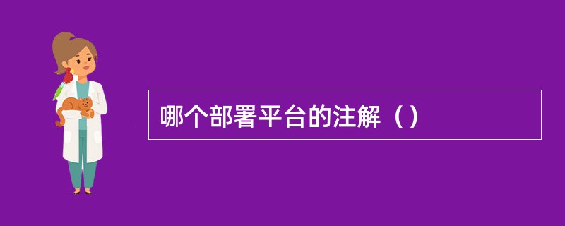 哪个部署平台的注解（）