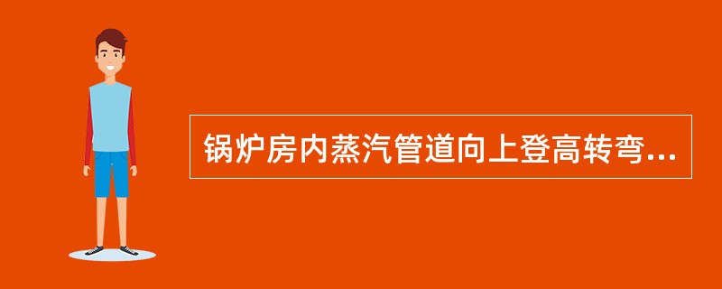 锅炉房内蒸汽管道向上登高转弯时，应装（）。