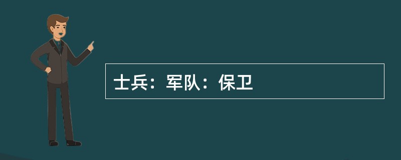 士兵：军队：保卫