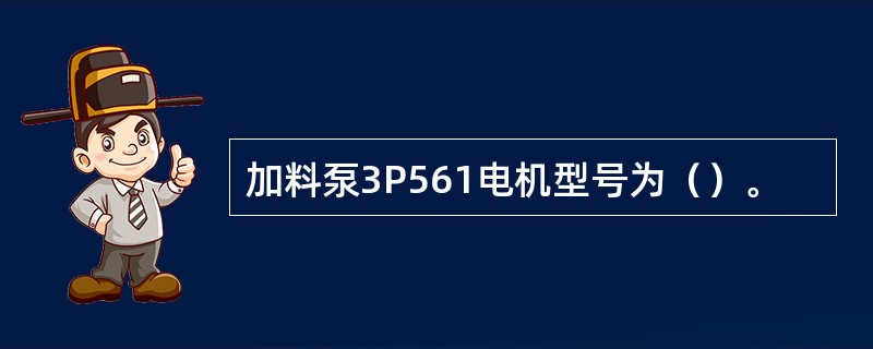 加料泵3P561电机型号为（）。