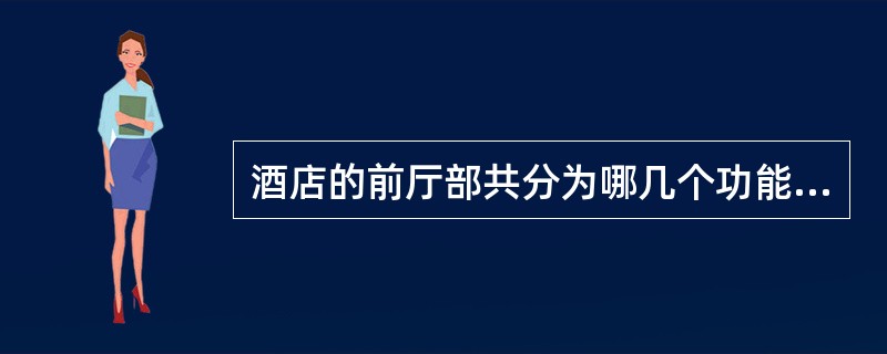 酒店的前厅部共分为哪几个功能区？