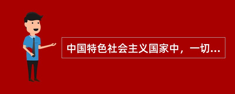 中国特色社会主义国家中，一切权力属于中国共产党。（）
