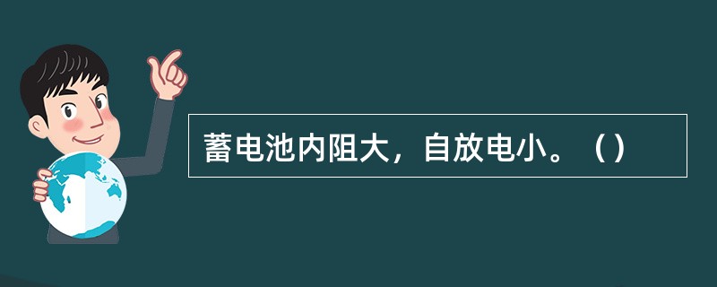 蓄电池内阻大，自放电小。（）