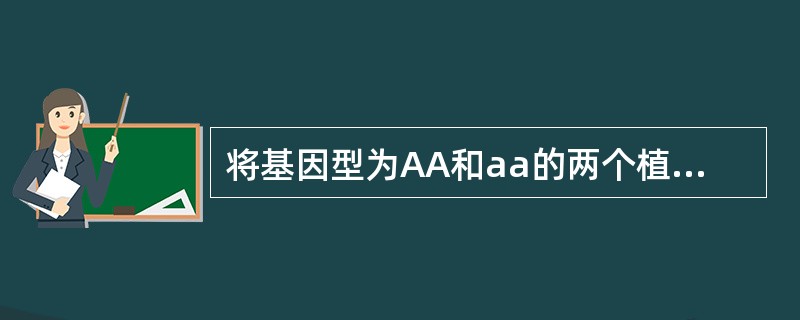 将基因型为AA和aa的两个植株杂交，得到F1，将F1植株再进一步做如下图解所示的