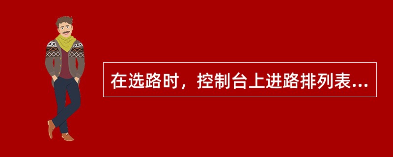 在选路时，控制台上进路排列表示灯一直亮灯，说明什么？