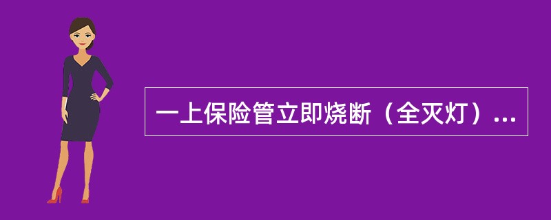 一上保险管立即烧断（全灭灯）的故障原因有哪些？