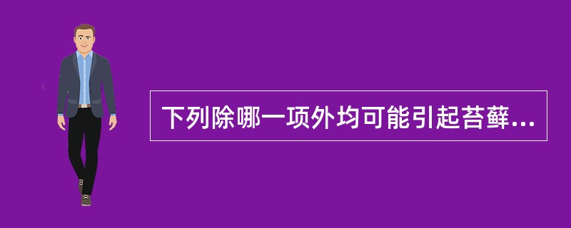 下列除哪一项外均可能引起苔藓样反应（）