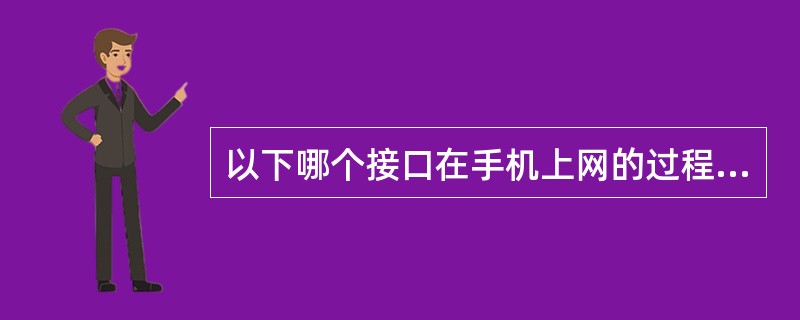 以下哪个接口在手机上网的过程中没有涉及到？（）